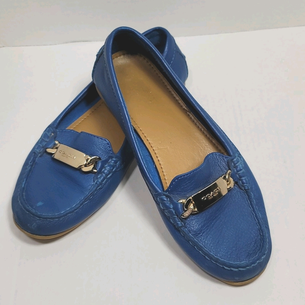 Coach Olive blue loafers